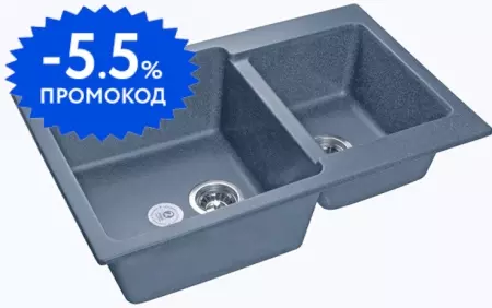 Мойка для кухни «GranFest» Practik GF-P780K 78/51 искусственный камень графит