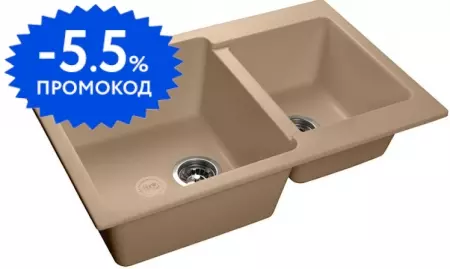 Мойка для кухни «GranFest» Practik GF-P780K 78/51 искусственный камень топаз