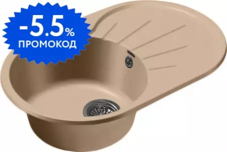 Мойка для кухни «GranFest» Rondo GF-R750L 75/46 искусственный камень топаз