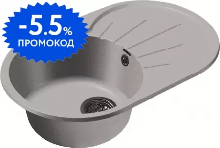 Мойка для кухни «GranFest» Rondo GF-R750L 75/46 искусственный камень серая