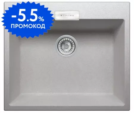 Мойка для кухни «Tolero» Loft TL-580 58/50 №001 искусственный камень серый металлик