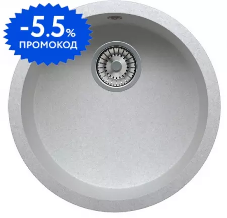 Мойка для кухни «Tolero» Classic R-104 №001 44 искусственный камень серый металлик