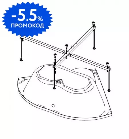 Каркас под ванну «Triton» усиленный (для угловых ванн) 120-130
