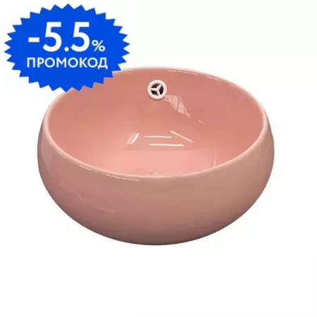 Раковина «Comforty» 5004P 32 с донным клапаном фарфоровая розовая