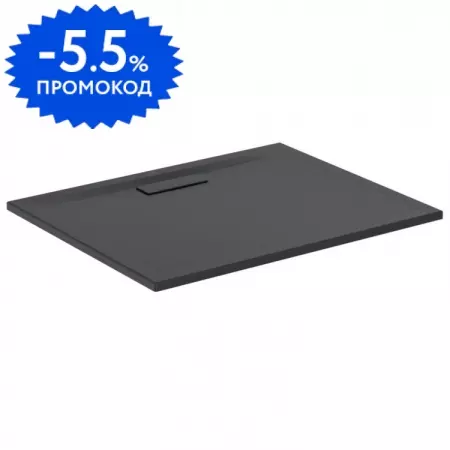 Душевой поддон «Ideal Standard» UltraFlat New T4468V3 100/80 тонкий акриловый прямоугольный чёрный матовый без сифона