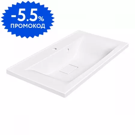 Раковина «Vincea» 80/45 VCB-3M800W искусственный камень белая