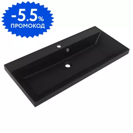 Раковина «Belbagno» BB800/450-LV-ART-AST-NERO 80/45 искусственный камень черная матовая