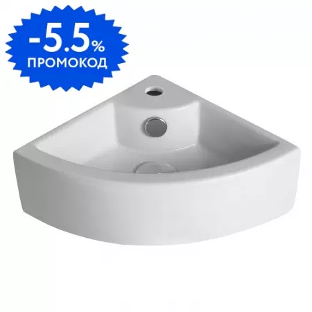 Раковина угловая «Azario» 40/31 AZ4299 фарфоровая белая