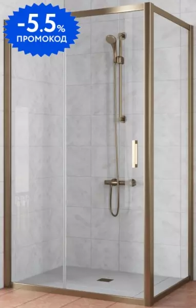 

Душевой угол-ограждение «Vegas Glass» ZP+ZPV Tur Novo 150/90 прозрачный/бронза без поддона универсальный