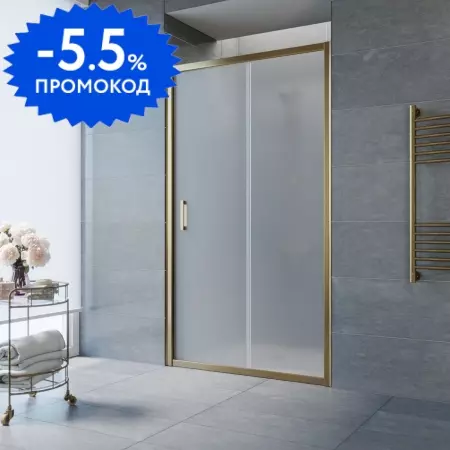 Душевая дверь «Vegas Glass» ZP Tur Novo 105/200 сатин/бронза универсальная