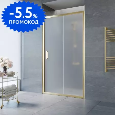 

Душевая дверь «Vegas Glass» ZP Tur Novo 125/200 сатин/глянцевое золото универсальная