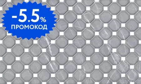 Настенная плитка «Gracia Ceramica» Elegance 04 v2 Glossy 50x30 010100000352 grey Вид №1