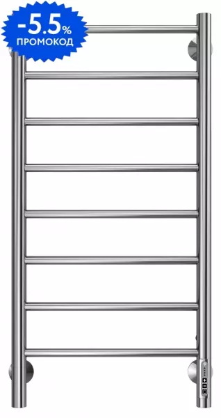 Электрический полотенцесушитель «Terminus» Аврора П8 43/85 Quick Touch хром правый