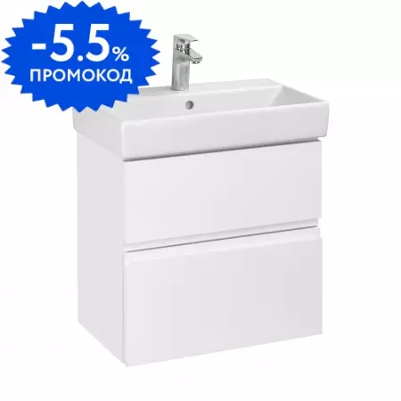 Тумба с раковиной «Roca» Oleta new 60 (Oleta 60/39 3274C400Y) подвесная белый глянец