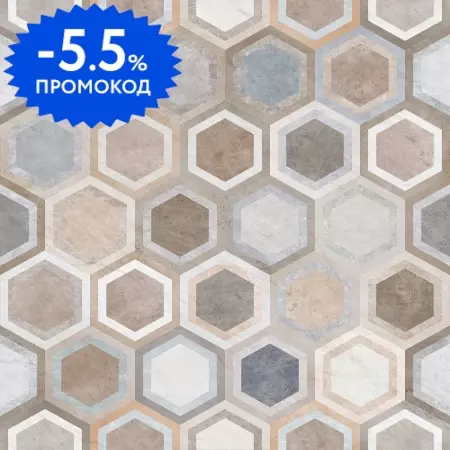 Напольная плитка «Alma Ceramica» Evolution Matt. 60x60 sugar effect GFU04EVL74R мультиколор