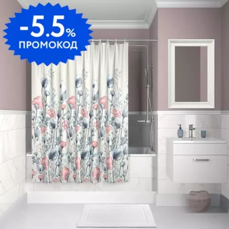 Штора для ванной «Iddis» Decor D11P218i11 180/200 мультиколор Вид №1