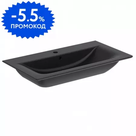 Раковина «Ideal Standard» Connect Air 84/46 E0279V3 фарфоровая черная матовая