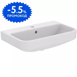 Раковина «Ideal Standard» i.life S 60/38 T458301 фарфоровая белая