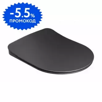 Сиденье для унитаза «Ravak» Uni Chrome Flat X01795 дюропласт с микролифтом черное