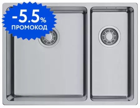 Мойка для кухни «Omoikiri» Tadzava 58-2-U/I-IN-L Ultra 15 58/44 нержавеющая сталь нержавеющая сталь левая