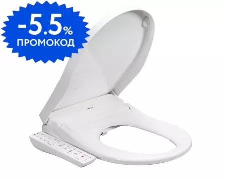 Сиденье для унитаза с биде «Krooch» Slim Aqua round округлая с микролифтом белое