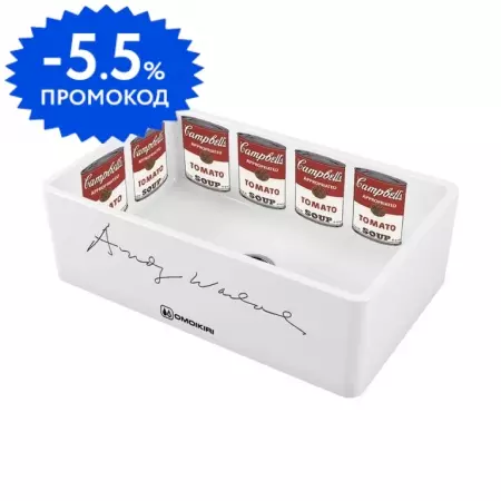 Мойка для кухни «Omoikiri» Mikura 76-Warhol 76/46 Natceramic белая