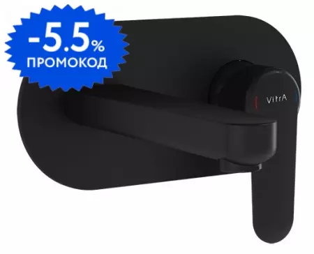 

Внешняя часть смесителя «Vitra» Root Round A4272136EXP чёрная матовая