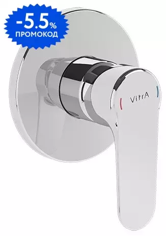 Внешняя часть смесителя «Vitra» Root Round A42728EXP хром