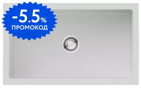 Мойка для кухни «Omoikiri» Mikura 76-WH Glossy 76/46 Natceramic белая