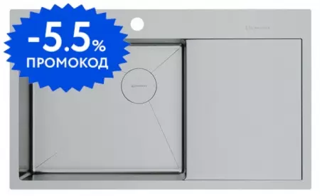 Мойка для кухни «Omoikiri» Akisame 86-IN-L Side 86/51 нержавеющая сталь левая