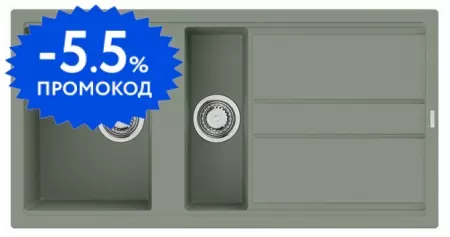 Мойка для кухни «Omoikiri» Kitagawa 100-2-WG 100/51 Artceramic wind green