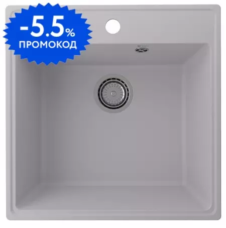 Мойка для кухни «Ulgran» Quartz Forte 505 50/50 искусственный камень платина