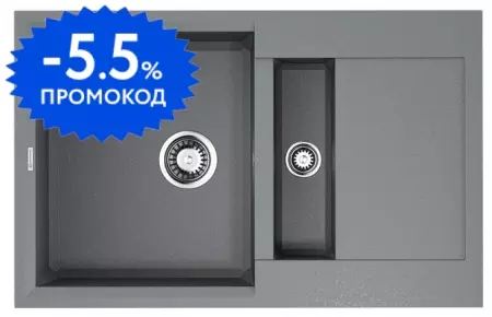 Мойка для кухни «Omoikiri» Sakaime 78-2-GR 4993559 78/50 искусственный камень Leningrad Grey