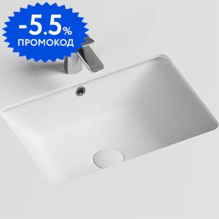 Раковина «Ceramica Nova» Element 55/40 CN6045 фарфоровая белая