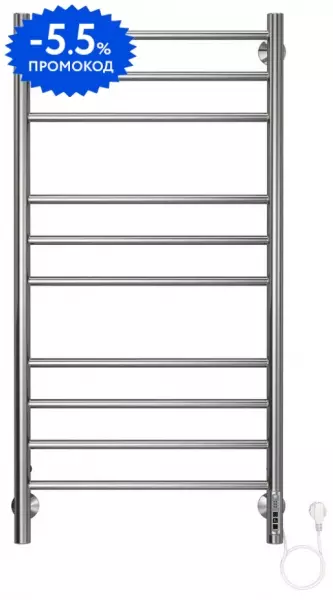 Электрический полотенцесушитель «Terminus» Аврора П10 53/105 Quick Touch хром правый