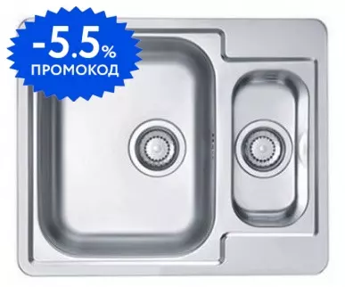 Мойка для кухни «Alveus» Line 50 NAT-90 61/50 нержавеющая сталь