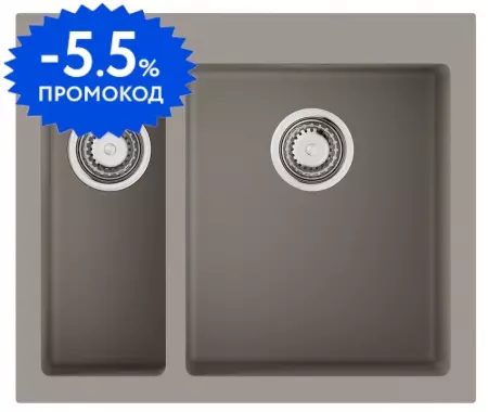 Мойка для кухни «Omoikiri» Bosen 59/50 59-2A-GR 4993822 Artceramic leningrad grey