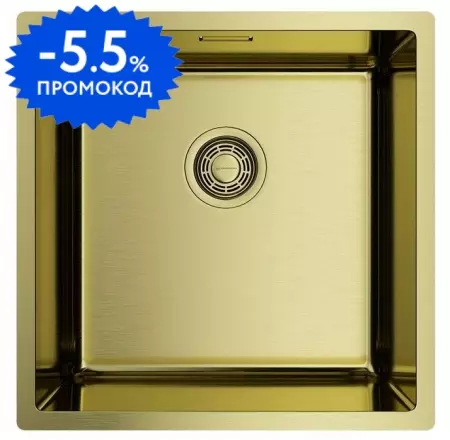 Мойка для кухни «Omoikiri» Tadzava 44/44 44-U/I-Ultra-LG 4993264 нержавеющая сталь светлое золото