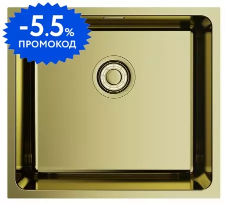 Мойка для кухни «Omoikiri» Tadzava 49/44 49-U/I-LG 4993263 нержавеющая сталь светлое золото