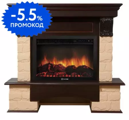 

Портал «Firelight» Forte 25S камень бежевый/темный дуб