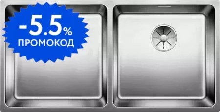 Мойка для кухни «Blanco» Andano 522985 400/400-IF 87/44 нержавеющая сталь