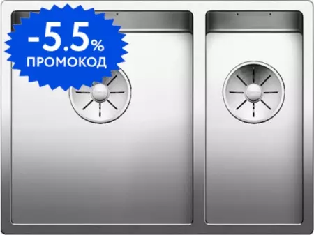 Мойка для кухни «Blanco» Claron 340/180-U 59/44 L нержавеющая сталь нержавеющая сталь  левая