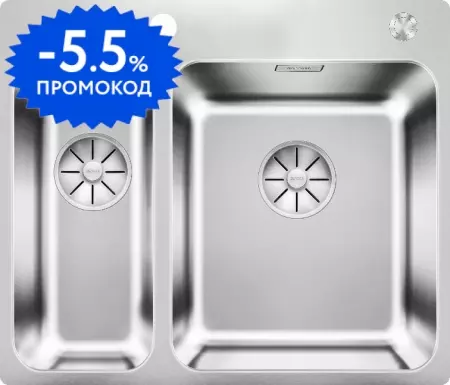 Мойка для кухни «Blanco» Solis 340/180-IF/A 59/50 R нержавеющая сталь нержавеющая сталь правая