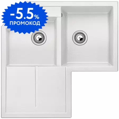 Мойка для кухни угловая «Blanco» Metra 9 E 83/50 искусственный камень белый