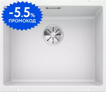 Мойка для кухни «Blanco» Subline 500-U 53/46 искусственный камень белый