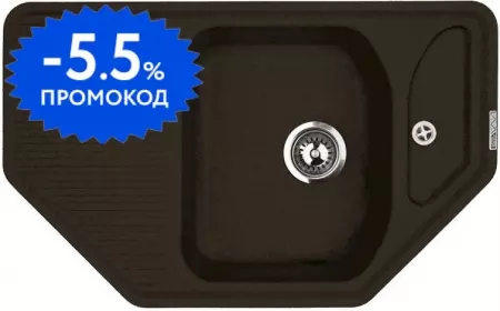 Мойка для кухни угловая «Lava» A1.CFF 80/50 искусственный камень coffee