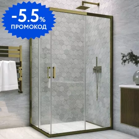 

Душевой угол-ограждение «Vegas Glass» ZA-F Tur Novo 120/100 Crystalvision/бронза без поддона универсальный