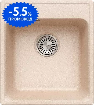 Мойка для кухни «Polygran» Quartz Bond 430 43/48 кварц саванна