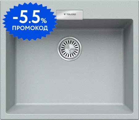 Мойка для кухни «Tolero» Loft TL-580 58/50 кварц платина