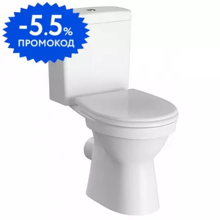 

Унитаз компакт «Norm» Eisberg 9844B099-7201 белый с сиденьем дюропласт с микролифтом белое